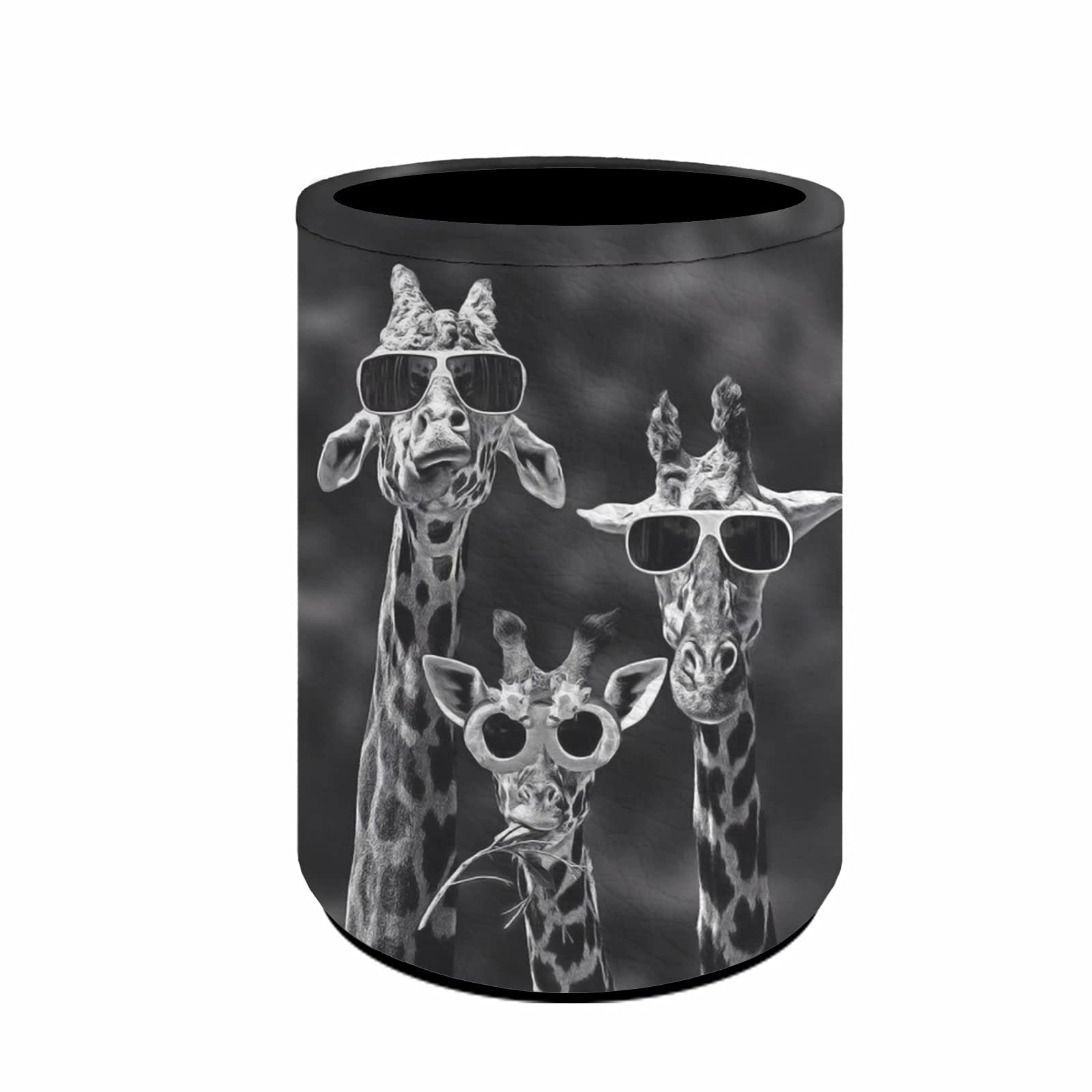 chaqlin Sunflower Pen Holders for Desk,PU Leather Pens Pencils Holder Desk Stationery Organiser,Women Round Pencil Cup Stationery Desk Organizer Control Storage Box