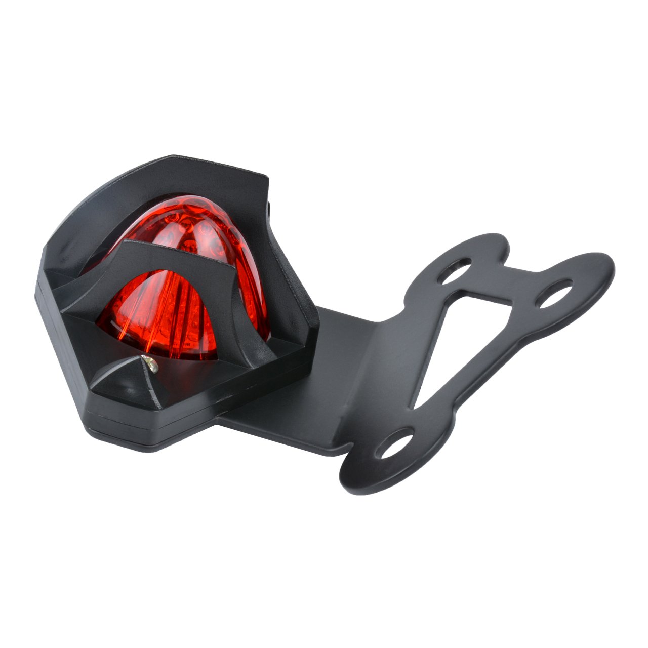 TUINCYN Fanale Posteriore Moto Universale Con Portatarga, 12V, Rosso, Staffa In Alluminio, Per Moto, ATV, Chopper, Harley, Honda, Yamaha