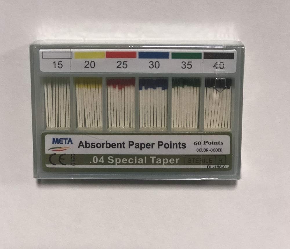 META - Absorbent Paper Points Color Coded .04 Taper Spill Pr 107667 Us Depot