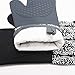 Professional Microwave Silicone Oven Mitts for one Pair, Kitchen Lines Set for Heat Resistant with 500 Degrees, Kitchen Gloves Pot Holder for BBQ Cooking Baking (Gray)