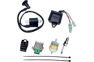 QINLANAP 6 Pack Ignition Coil Kit Fits for Polaris Scrambler 50 90 2000-2003, for Predator 50 90 2003-2006,for Sportsman 50 90 2002-2003 with CDI Box Recifiter Fuel Filter Starter Solenoid Relay Spark Plug
