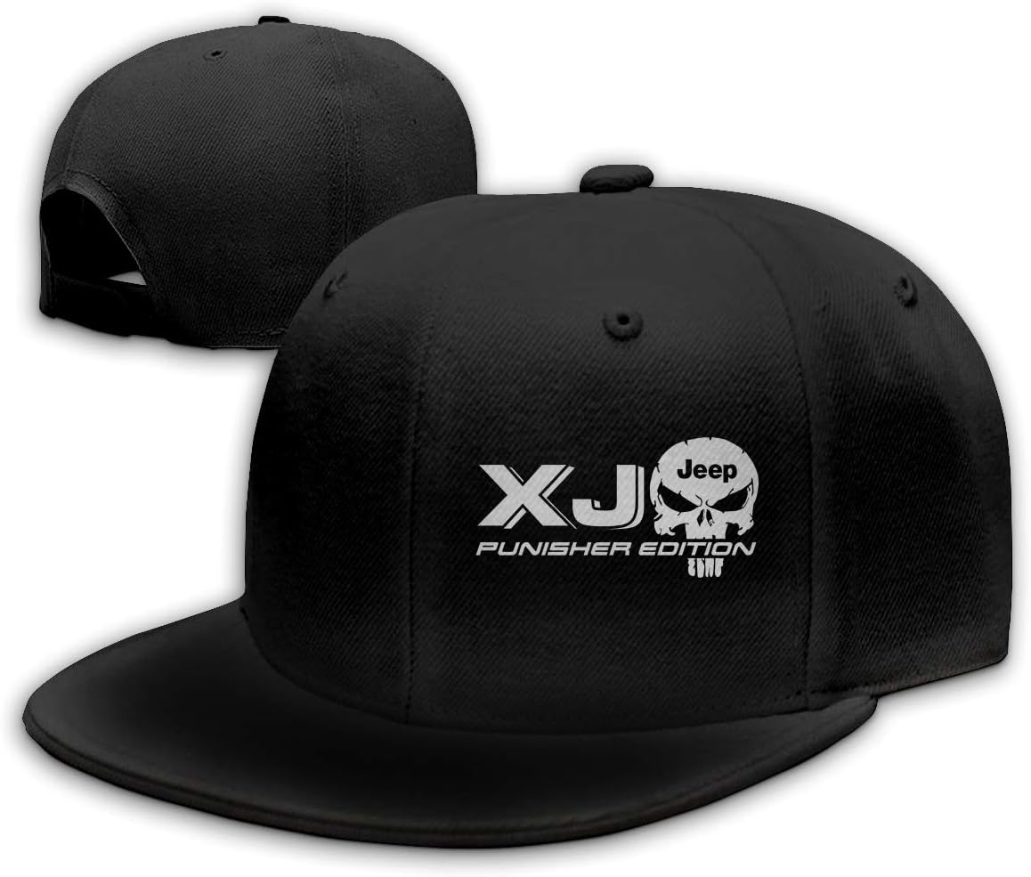 XJ Off-Road 4x4 Skull Hip Hop Baseball Cap -Flat Trucker Hats for Mens&Womens