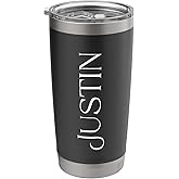 Justin Personalized Name Travel Mug Stainless Steel Insulated Tumbler