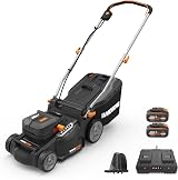 WORX WG737E 40V Brushless Cordless Lawn Mower 37cm Deck 2x4.0Ah Batteries