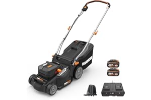 WORX Nitro 40V 16" Cordless Lawn Mower w/Brushless Motor 2.0 & Intellicut, 2-in-1 Electric Mower w/Mulch Blade, Lightweight Push Lawn Mower for 1/4 Acre WG737 – Batteries & Charger Included
