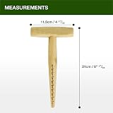 D.A.Y. Republic Wooden Dibber Tool - Seed Bulb Sapling Planter w/ Scale view 2