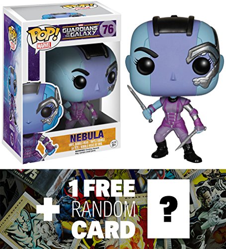 Nebula: Funko POP! x Guardians of the Galaxy Mini Bobble-Head Vinyl Figure + 1 FREE Official Marvel Trading Card Bundle [51778]