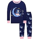 Dolphin&Fish Girls Cotton Pajamas Toddler 2 Pieces Pjs Kids Sleepwear Clothes Long sleeve Sets
