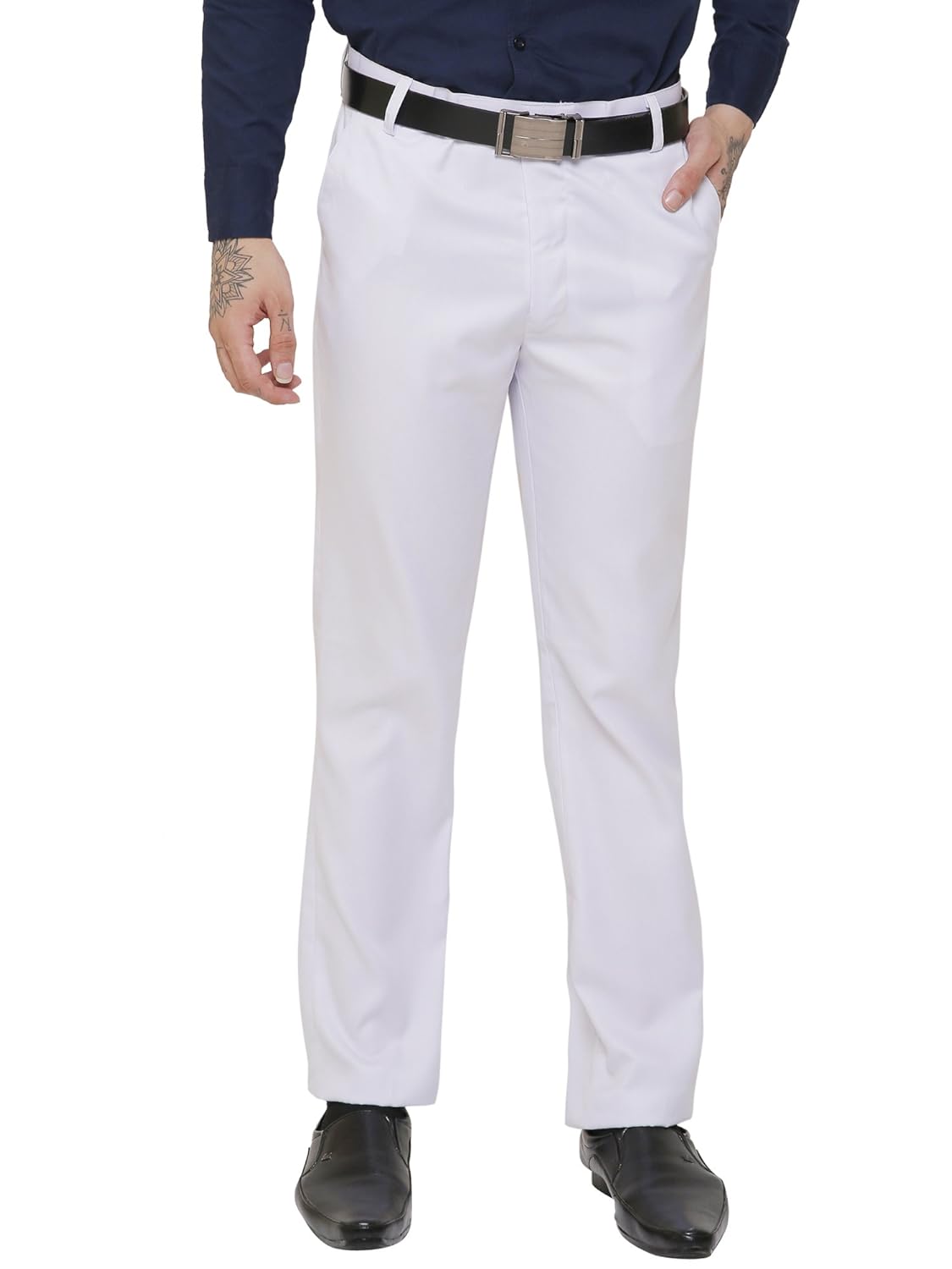 ad & av men's formal trouser (292_belano_white_aa )