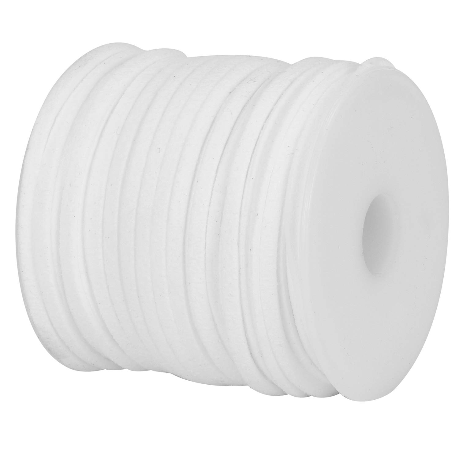 DonDon Velour Ribbon 0.12 inch (3 mm) DIY - 32.81 yd (30 m) roll - White
