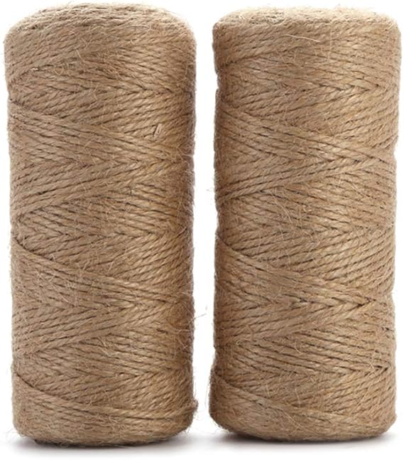 Jute Twine String Hemp Rope 656 Feet 0.08 inches 3ply