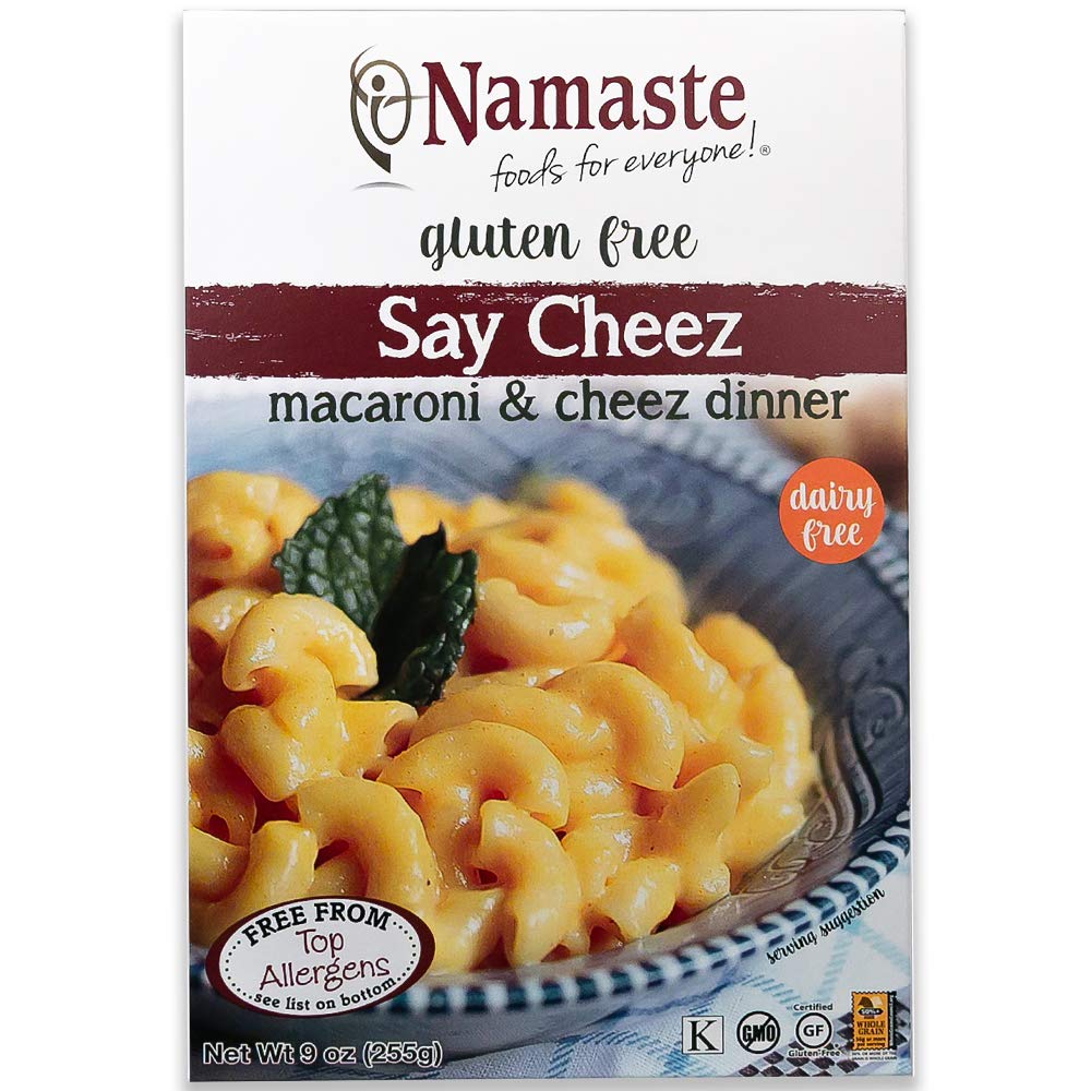 Namaste Foods Gluten Free Say Cheez Non Dairy Macaroni Cheez Dinner 9 Ounce Pack Of 6 Allergen Free