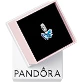 PANDORA Blue Murano Glass Butterfly Dangle Charm | Sterling Silver &amp; Murano Glass with Cubic Zirconia, Jewelry for Women with Gift Box, Compatible with PANDORA Moments