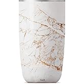 S'well Stainless Steel Wine Chiller, Holds 750ml Bottle, Calacatta Gold, Triple Layered Vacuum Insulated Container Keeps Bottles Chilled for Longer, BPA Free Barware