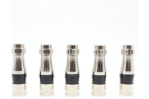 ANHAN (5PACK) F Type RG11 Cable Adapter Compression Coax Connectors Fittings RG11 Wire Connector with Push-up Pin