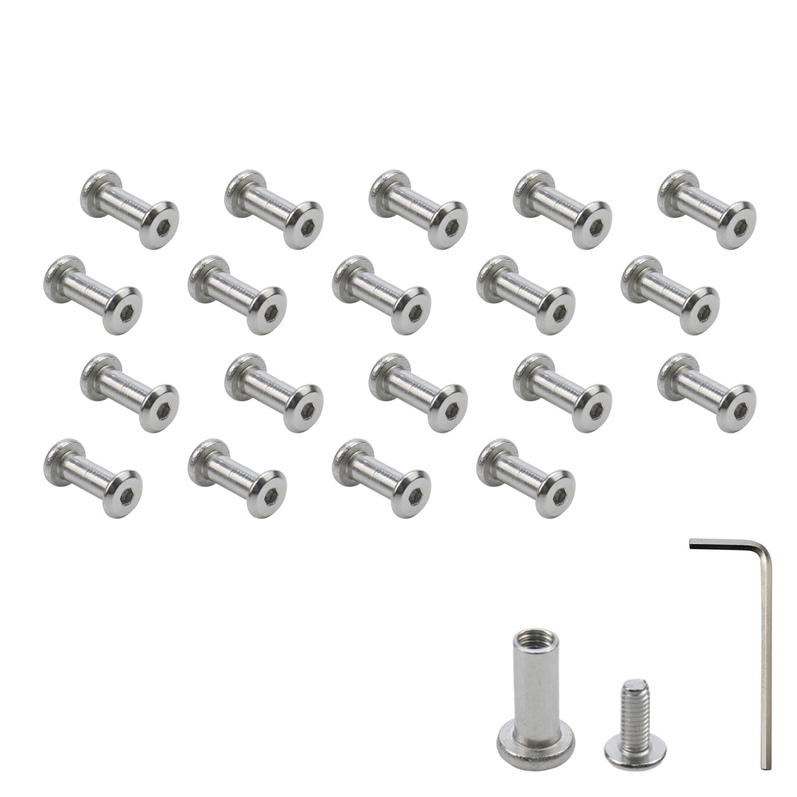 Oedema 20 Pcs Socket Cap Bolts M4×10mm Binding