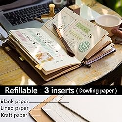 IPBEN Refillable Pages Leather Journal + Copper