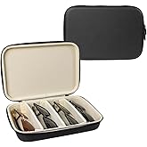 CltrCr Hard Shell Travel Sunglasses Organizer 4 Slots, Portable Multiple Glasses Case for Travelling(Case Only)