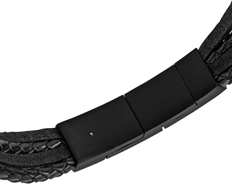 Armband Für Männer Vintage Casual, Innenlänge: 175mm - 190mm Schwarz Edelstahlarmband, JF03098001