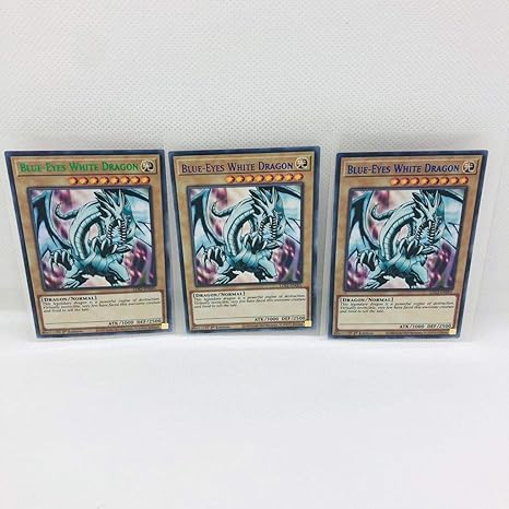 Amazon 品遊戯王 英語版 ブルーアイズホワイトドラゴン 青眼の白龍 ブルー パープル グリーンウルトラレア Lds2 En001 各1枚 アイドル 芸能人グッズ 通販
