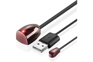 OBVIS IR Infrared Remote Control Extender Repeater Cable (10 Feet) - IR Signal Receiver & IR Emitter Blaster Extension Cable Wire Cord USB Powered System Kit - Black
