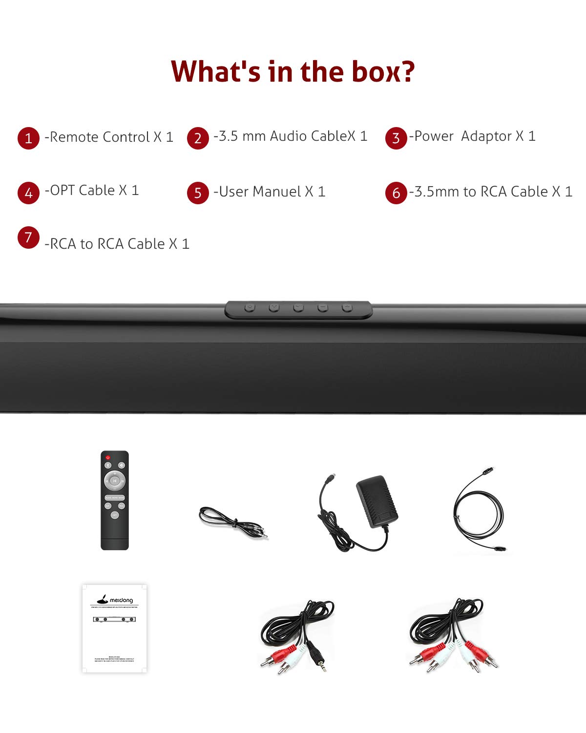 Sound Bars for TV, Meidong KY 2022 Soundbars for TV, 35Inch soundbars