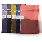 OKAKA 5-Pack Mesh Laundry Bags with ID Label, Sturdy Laundry Bags for Delicates, Hosiery, Underwear,Travel and Organize- 5 Color(14x20 Inch)