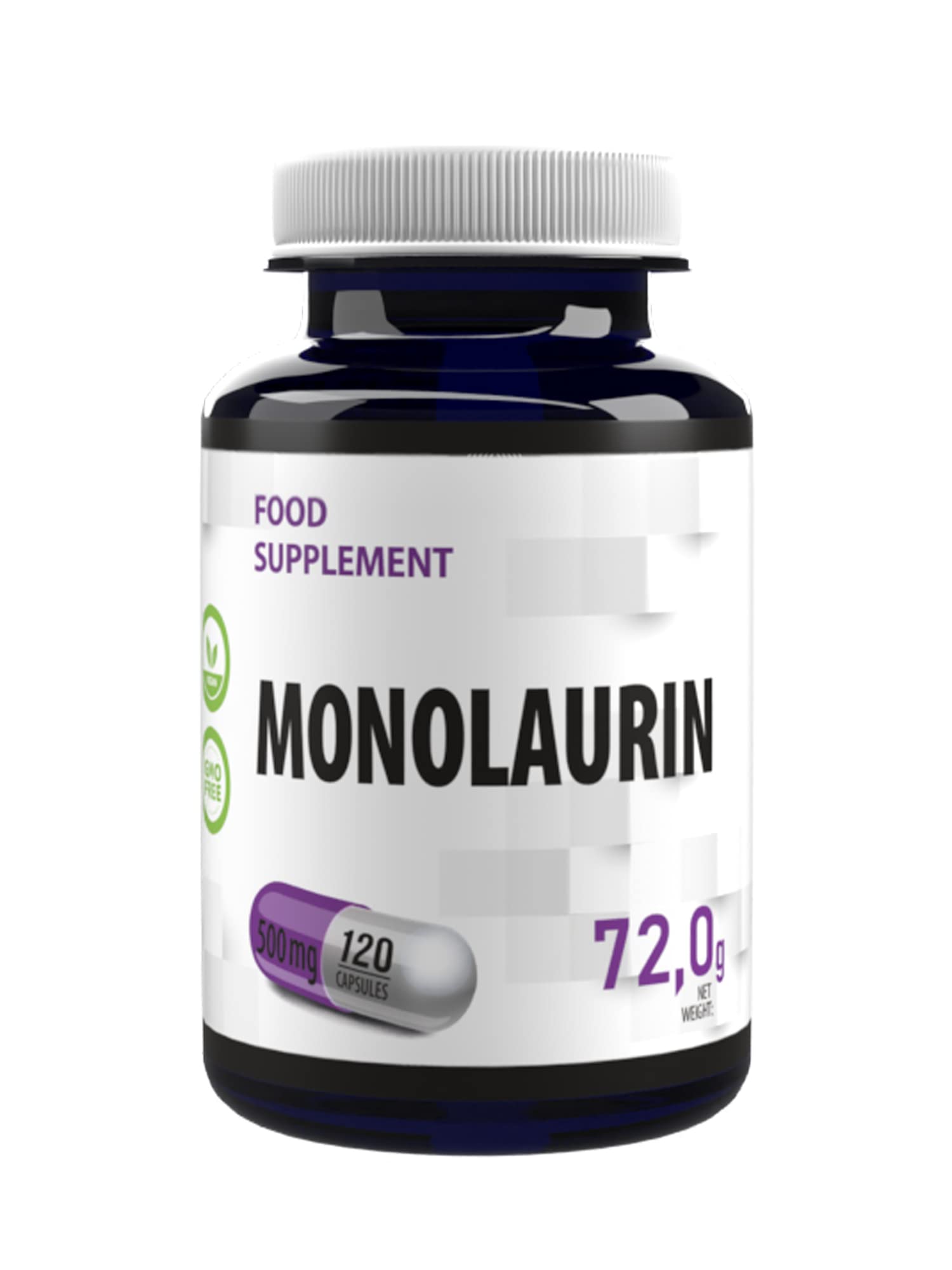 Hepatica Monolaurin 500mg | 120 Vegan Capsules | High Strength Immune & Gut Health Support | 3rd Party Lab Tested | Non-GMO & Gluten-Free