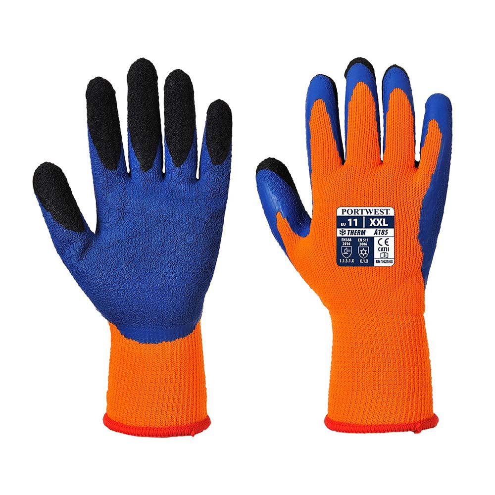 Portwest A185 Cold Protection Duo-Thermal Glove Orange/Blue, X-Large