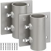 Dock Brackets Hardware,Dock Side Leg Pipe Holder for Pole/Post | Stationary/Floating Dock Posts Hardware Holder Sleeve for Pipe Pole,Heavy Duty,7/16" Holes for 3/8" Carriage Bolts