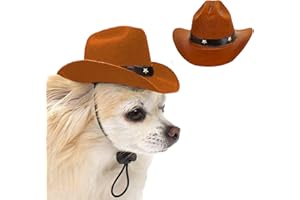 AWOCAN Pet Dog Cowboy Hat Cosplay Cap Puppy Pet Dog Cat Holiday Costume Pet Party Decoration