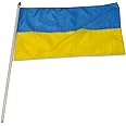 US Flag Store BYLUA1218 Ukraine Flag 12 x 18 inch, Blue, Yellow