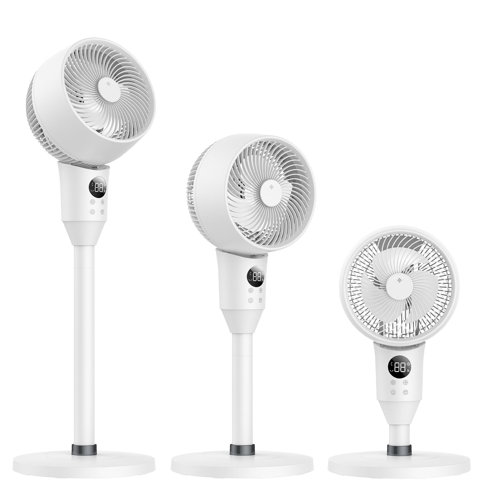 サーキュレーター 扇風機 兼用【2025新登場＆節電対策】 サーキュレーター 静音 自動首振り せんぷうき 風量6段階調節 リビング 首振り リモコン付き 省エネ タイマー付き 高さ調整可能 換気/空気循環/部屋干し 梅雨除湿 衣類乾燥 冷房/暖房 組み立て簡単 日本語取扱説明書付き 6-30畳対応商品画像