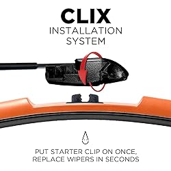 ClixWipers 28" + 28" (Set of 2) Orange All Weather