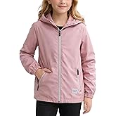Reebok Girls Windbreaker Jacket - Lightweight Wind and Water Resistant Insulated Girls Jacket with Storm Cuff Sleeves & Hood