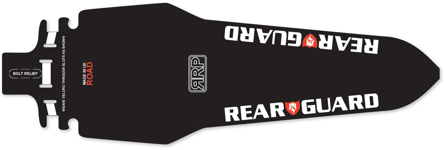 RRP Rapid Racer Products Unisex Adult Road Mudguard - Black, N/A