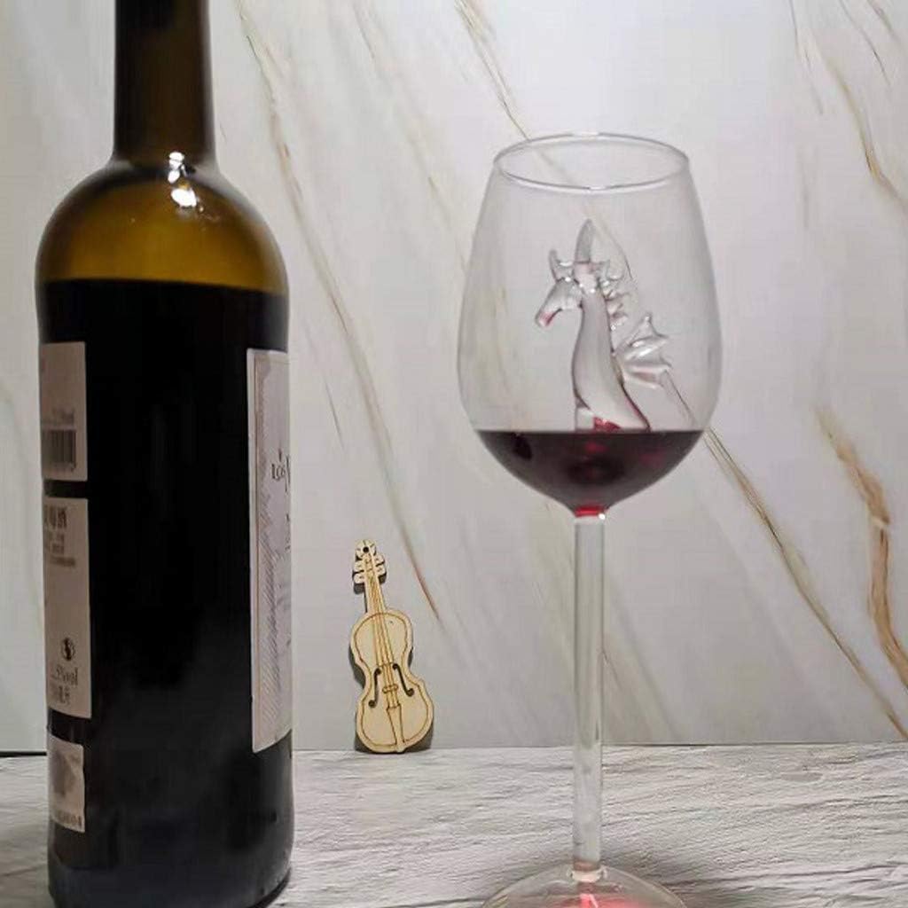 Glass&Bottle Accessories Onsales, 2pc Red Wine Glasses with Shark Inside Goblet Glass Bar Club Party Clear Glass, Color C, Kitchen Bathroom Bar Easter Decorations Gifts