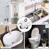 QUCUMER 3 Way Shower Diverter Valve Brass Chrome G1/2" Handheld & Fixed view 7