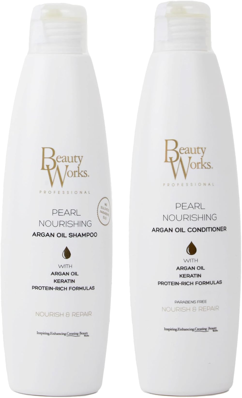 Beauty Works Pearl Nourishing Shampoo & Conditioner Duo 250ml Sulfate Free