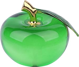 I-MART Crystal Apple Decor Paperweight (Green)