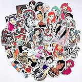 CHSTAR Tattoo Girl Computer Stickers, Laptop Stickers for Water Bottles, Hydro Flask, Guitar, Bike, Skateboard Stickers Waterproof Vinyl Decals Stickers, Best Gift for Adult,Children,Teen 50pcs Pack