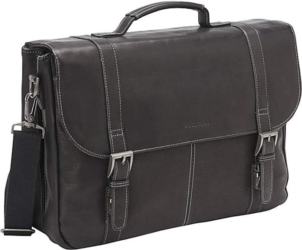 Heritage Colombian Leather Flapover 16.0" Computer Portfolio in Black