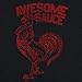 Tee Luv Men's Sriracha Awesome Sauce Shirt - Faded Sriracha Rooster T-Shirt, Black, M