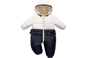 KOGWER Baby Snowsuit Neutral Baby Girl/Pink Newborn Casual Hooded Romper