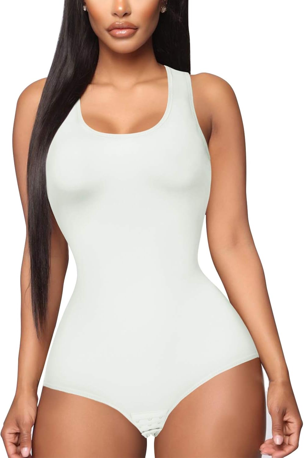 Irisnaya Shapewear Bodysuit Scoop Neck Tank Tops for Women Tummy Control Waist Trainer Vest Full Body Shaper at  Women’s Clothing store