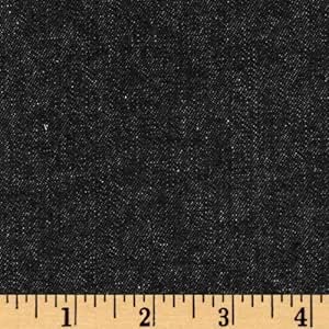 Kaufman Denim 8 oz. Black Washed, Fabric by the Yard