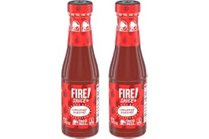 Taco Bell Fire Hot Sauce, 7.5 Ounce (Pack of 2) with Deal Dave Card