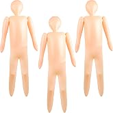 Hoarost 3 Pcs 59 Inch Inflatable Body Mannequin Blow Up Dummy Full Body DIY Cosplay Props for Creepy Haunted House Halloween Indoor Outdoor Decorations