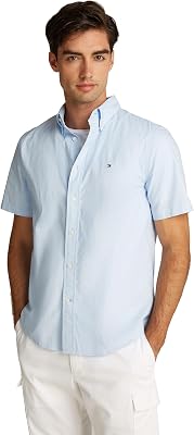 Chemise Homme Flex Poplin Solid Manches Courtes, Bleu (Sweet Blue), S