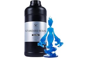 NOVA3D 3D Printer Resin Liquid,Standard Photopolymer,405nm UV Fast Light Curing 3D Printing Excellent Fluidity Resin,for More LCD/DLP/SLA Resin 3D Printer,1000g Clear Blue Resin